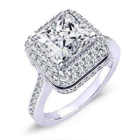 Indigo Princess Diamond Engagement Ring (Lab Grown Igi Cert) whitegold
