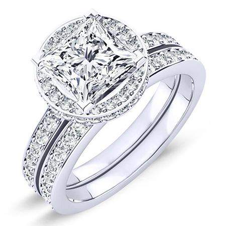 Quince Diamond Matching Band Only (engagement Ring Not Included) For Ring With Princess Center whitegold