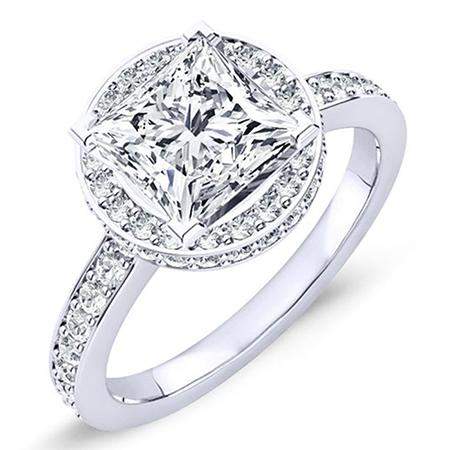 Quince Princess Moissanite Engagement Ring whitegold