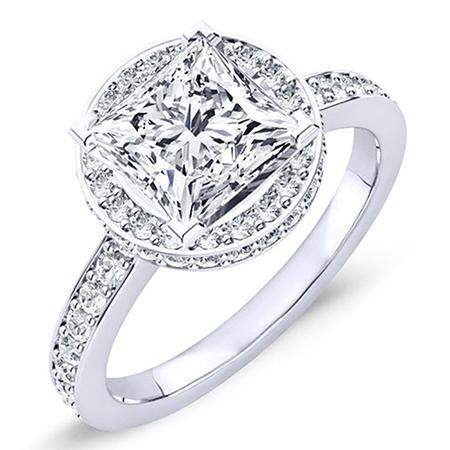 Quince Princess Diamond Engagement Ring (Lab Grown Igi Cert) whitegold
