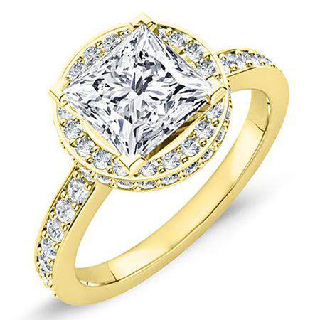 Quince Princess Moissanite Engagement Ring yellowgold