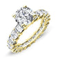 Willow Round Moissanite Engagement Ring yellowgold