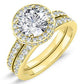 Quince Round Moissanite Bridal Set yellowgold