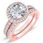 Quince Diamond Matching Band Only (engagement Ring Not Included) For Ring With Round Center rosegold