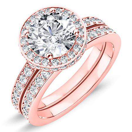 Quince Moissanite Matching Band Only (engagement Ring Not Included) For Ring With Round Center rosegold