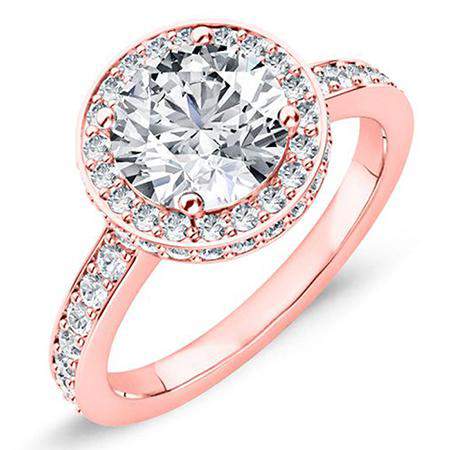 Quince Round Moissanite Engagement Ring rosegold