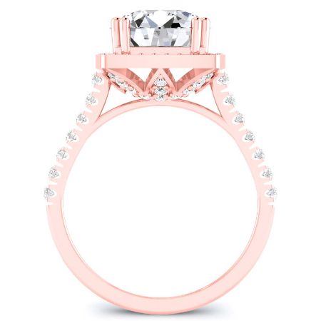 Aster Round Moissanite Engagement Ring rosegold