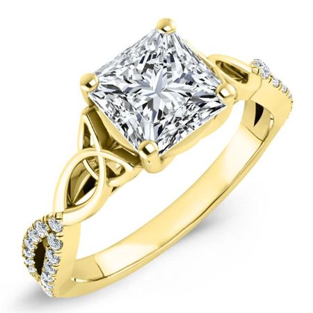 Pavonia Princess Moissanite Bridal Set yellowgold