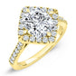 Cattleya Diamond Matching Band Only (engagement Ring Not Included) For Ring With Cushion Center yellowgold