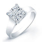 Sundrop Moissanite Matching Band Only (engagement Ring Not Included) For Ring With Princess Center whitegold