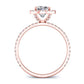 Columbine Cushion Diamond Engagement Ring (Lab Grown Igi Cert) rosegold