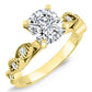Sophora Moissanite Matching Band Only (engagement Ring Not Included) For Ring With Cushion Center yellowgold