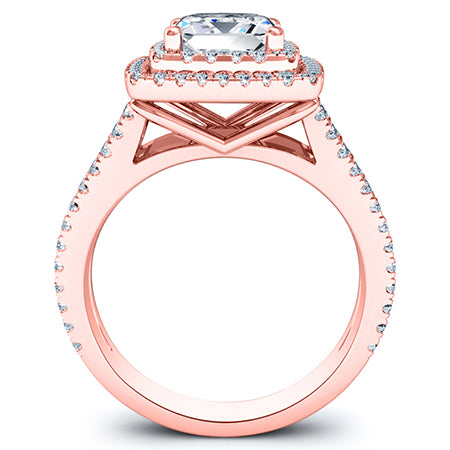Flora Princess Diamond Engagement Ring (Lab Grown Igi Cert) rosegold