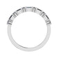 Dara Baguette & Round Trendy Diamond Wedding Ring whitegold