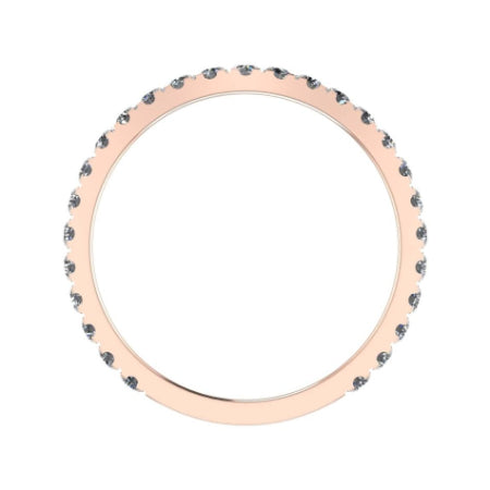 Elowen Curved Trendy Moissanite Wedding Ring rosegold