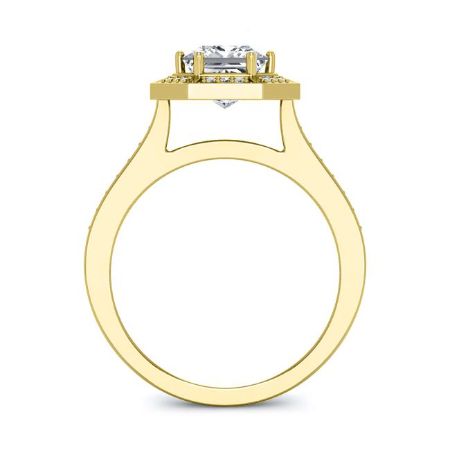 Anise Moissanite Matching Band Only (engagement Ring Not Included) For Ring With Princess Center yellowgold