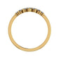 Ayla Curved Trendy Moissanite Wedding Ring yellowgold