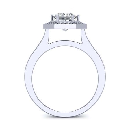 Anise Moissanite Matching Band Only (engagement Ring Not Included) For Ring With Princess Center whitegold