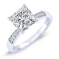 Poppy Moissanite Matching Band Only (engagement Ring Not Included) For Ring With Princess Center whitegold