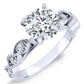 Sophora Moissanite Matching Band Only (engagement Ring Not Included) For Ring With Round Center whitegold