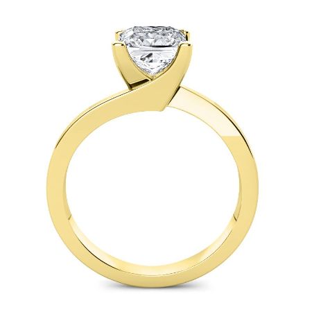 Zinnia Princess Moissanite Engagement Ring yellowgold