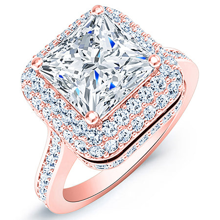 Indigo Princess Diamond Bridal Set (Lab Grown Igi Cert) rosegold