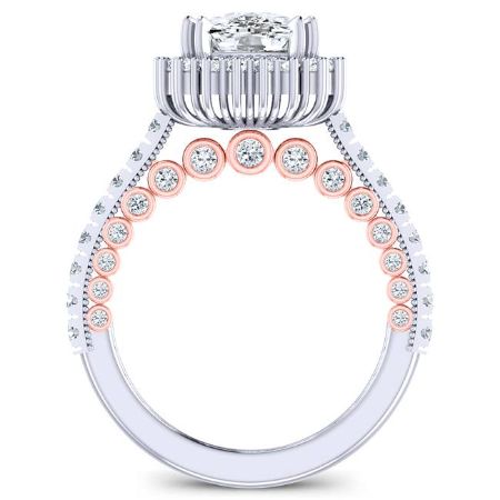 Varda Cushion Diamond Engagement Ring (Lab Grown Igi Cert) whitegold