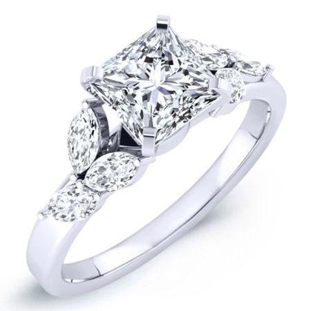 Wisteria Diamond Matching Band Only (engagement Ring Not Included) For Ring With Princess Center whitegold