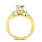 Bellflower Princess Moissanite Engagement Ring yellowgold