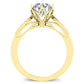 Pieris Round Moissanite Engagement Ring yellowgold