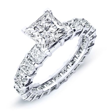 Crisantha Princess Diamond Bridal Set (Lab Grown Igi Cert) whitegold