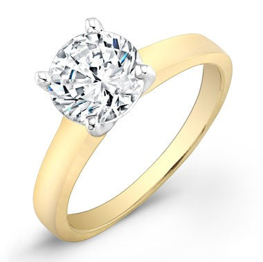 Rosemary Moissanite Matching Band Only (engagement Ring Not Included) For Ring With Round Center yellowgold