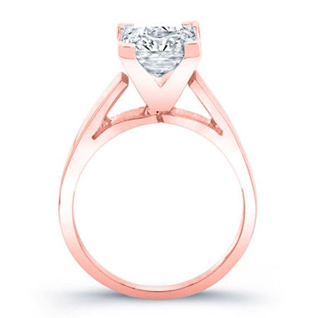 Snowdrop Princess Moissanite Engagement Ring rosegold