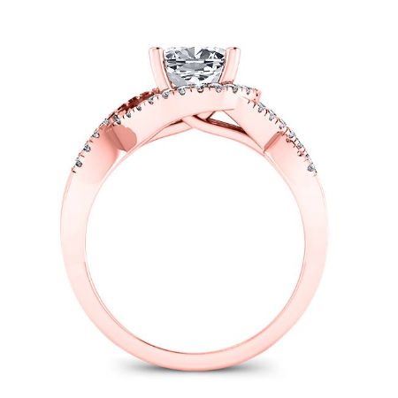 Dianella Cushion Moissanite Engagement Ring rosegold