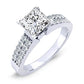 Malva Diamond Matching Band Only (engagement Ring Not Included) For Ring With Princess Center whitegold