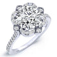 Rockrose Diamond Matching Band Only (engagement Ring Not Included) For Ring With Round Center whitegold