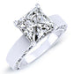 Acacia Moissanite Matching Band Only (engagement Ring Not Included) For Ring With Princess Center whitegold