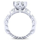 Oleana Princess Moissanite Engagement Ring whitegold