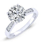 Poppy Moissanite Matching Band Only (engagement Ring Not Included) For Ring With Round Center whitegold