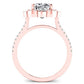 Rockrose Princess Moissanite Engagement Ring rosegold