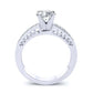 Lotus Princess Diamond Engagement Ring (Lab Grown Igi Cert) whitegold