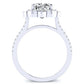 Rockrose Cushion Diamond Engagement Ring (Lab Grown Igi Cert) whitegold