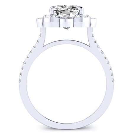 Rockrose Cushion Diamond Engagement Ring (Lab Grown Igi Cert) whitegold