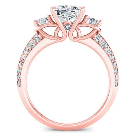 Thistle Cushion Diamond Engagement Ring (Lab Grown Igi Cert) rosegold