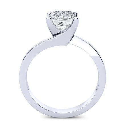 Zinnia Princess Moissanite Engagement Ring whitegold