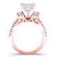 Primrose Princess Moissanite Engagement Ring rosegold