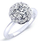 Almond Moissanite Matching Band Only (engagement Ring Not Included) For Ring With Round Center whitegold