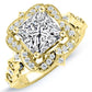Hana Diamond Matching Band Only (engagement Ring Not Included) For Ring With Princess Center yellowgold