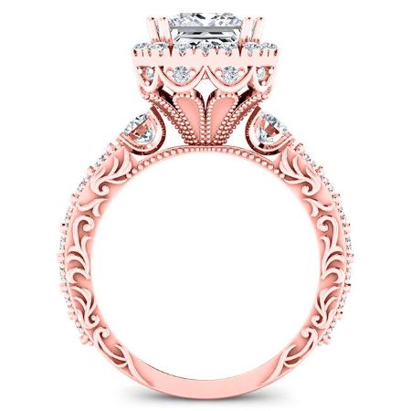 Canna Princess Diamond Engagement Ring (Lab Grown Igi Cert) rosegold