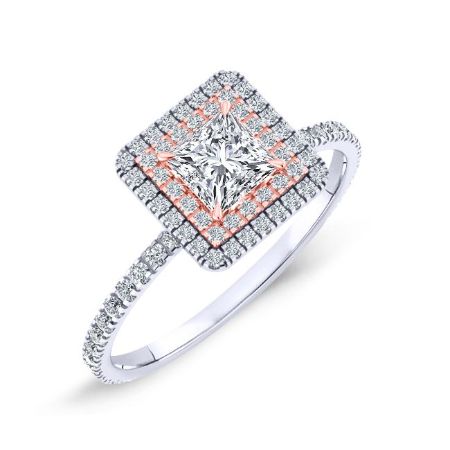 Juniper Diamond Matching Band Only (engagement Ring Not Included) For Ring With Princess Center whitegold